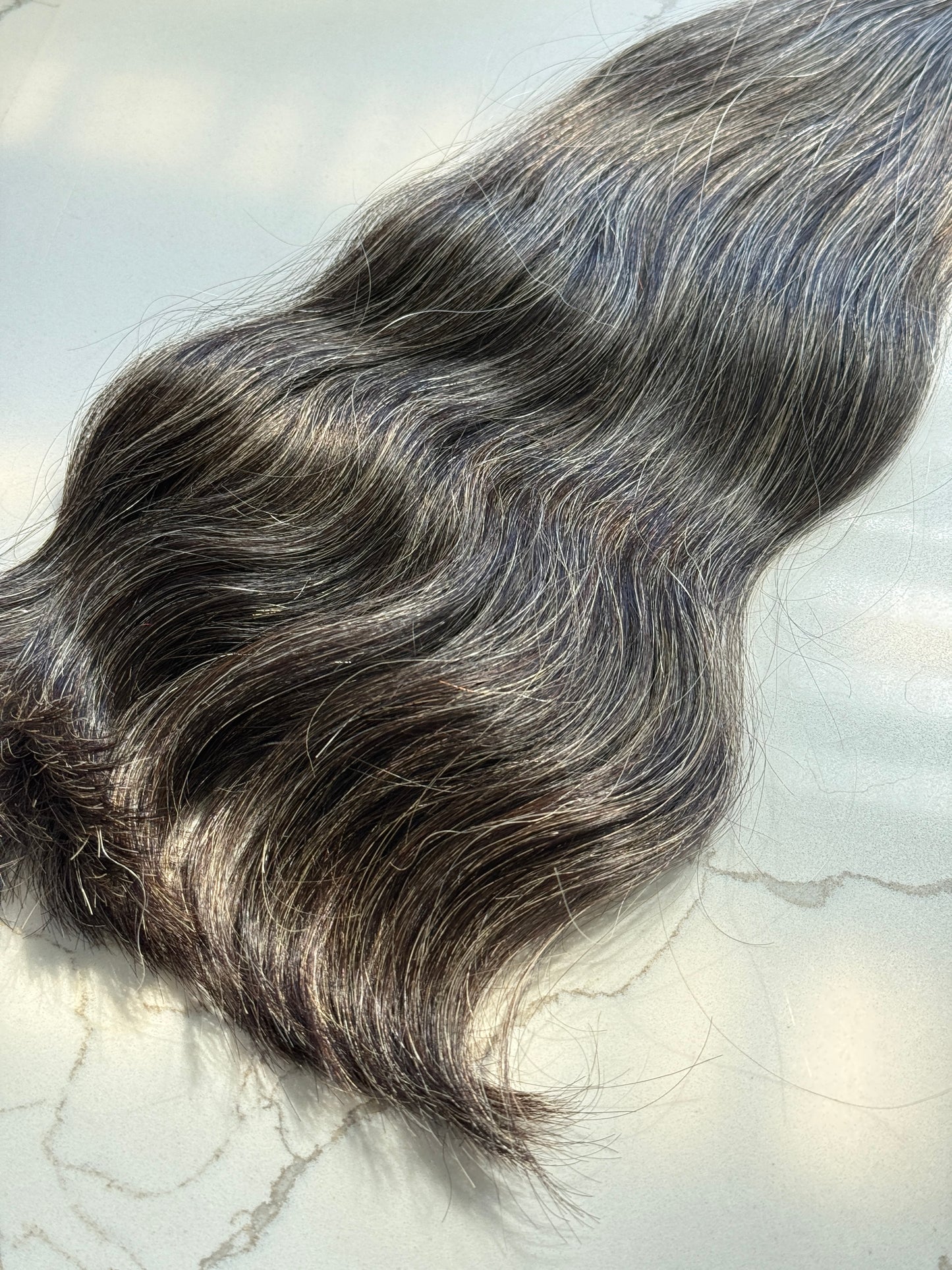 #104 Dark Graphite High Density Virgin Ponytail | 20” | 105g