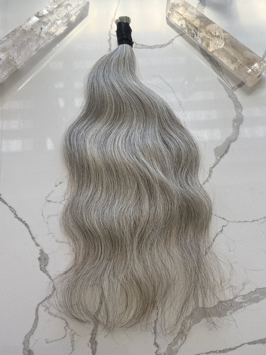 Silver Virgin Ponytail | 20in-98g
