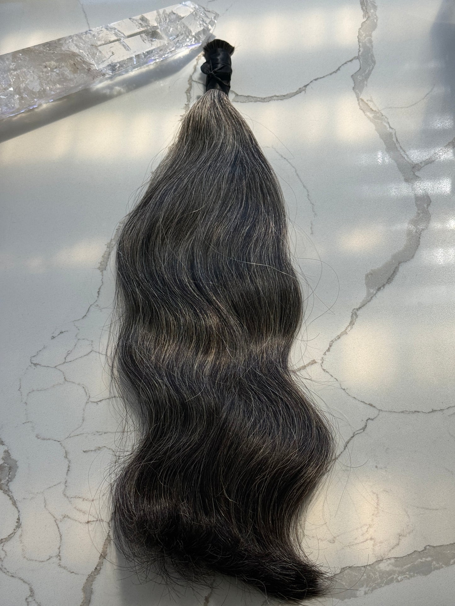 #104 Dark Graphite High Density Virgin Ponytail | 20” | 105g
