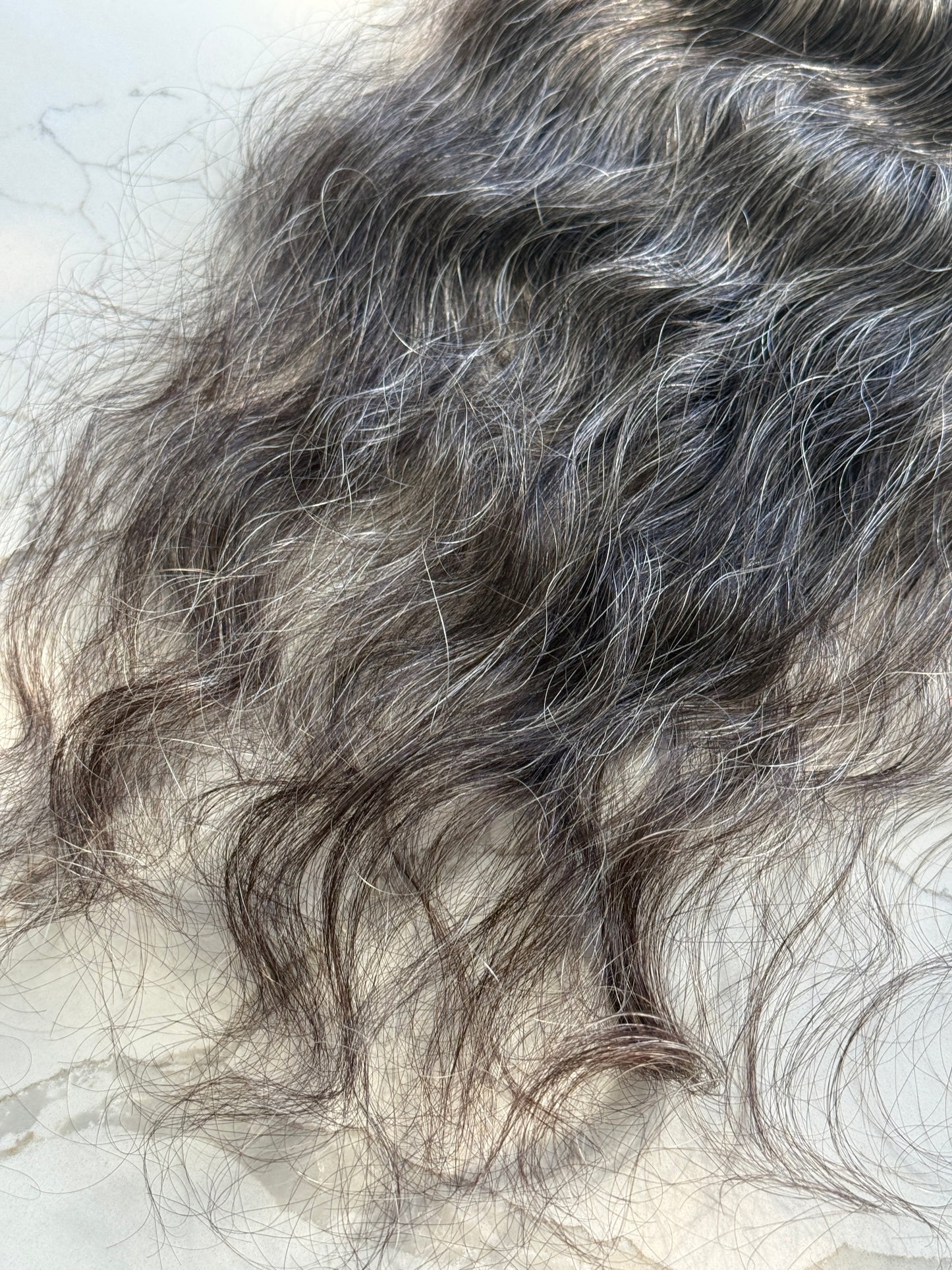 #103 Dark Wavy Virgin Single Donor Ponytail | 25” | 123g